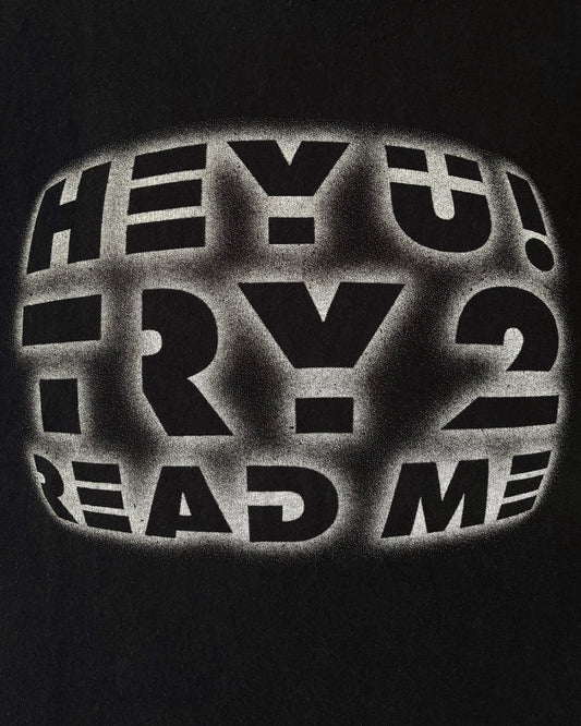 Vintage 90s “Try 2 Read Me” Optical Illusion Tee – Screen Stars – Promo T-Shirt