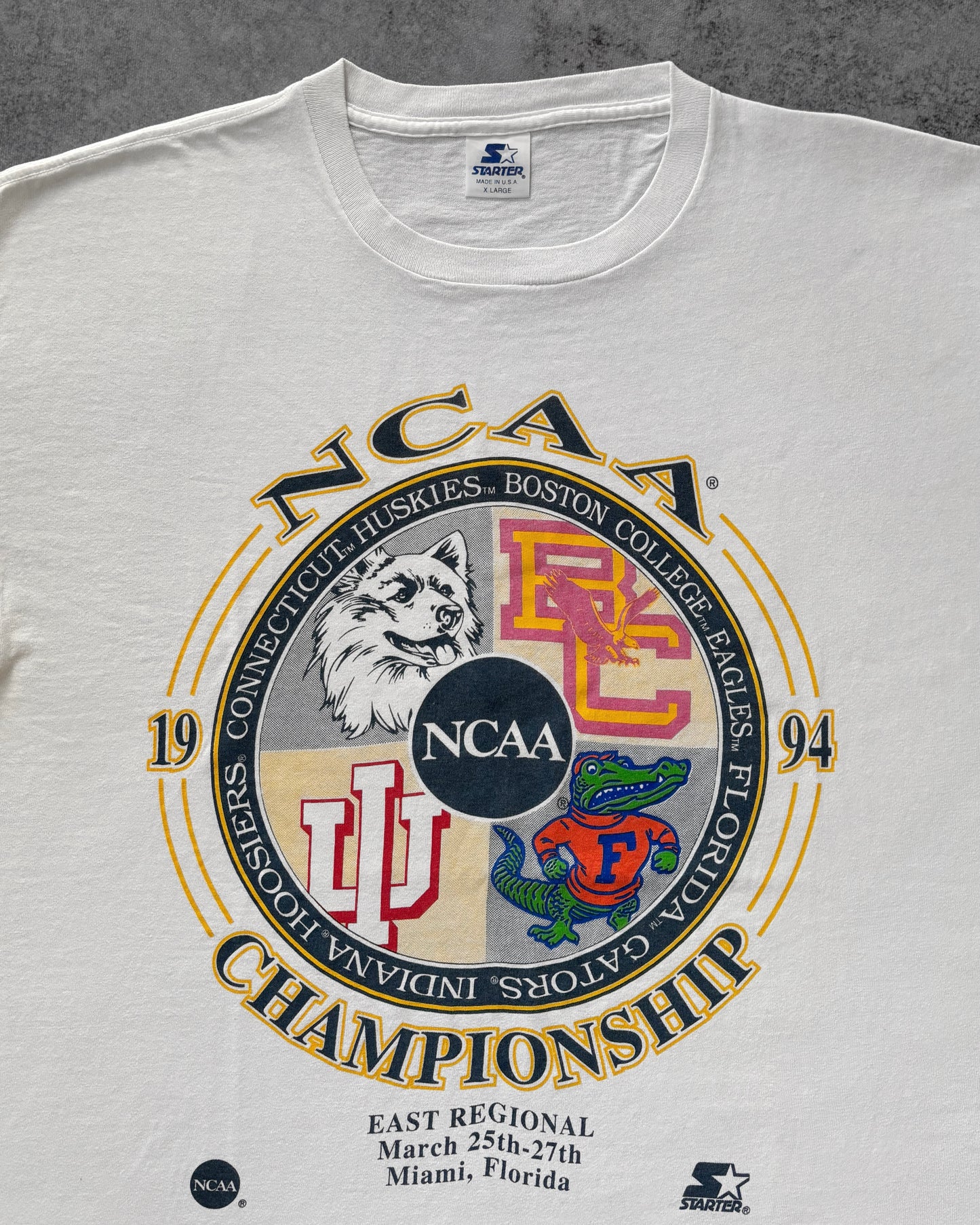 1994 Vintage NCAA East Regional T-Shirt – College Basketball – USA Made
