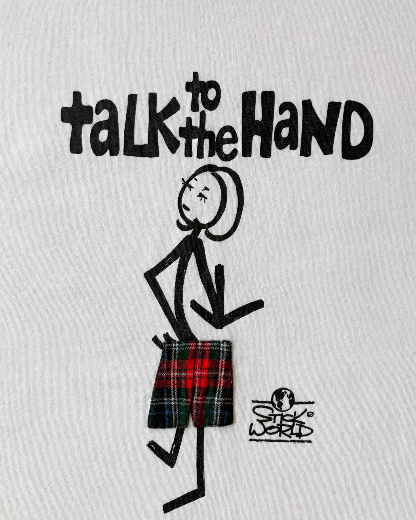 Vintage 90s “Talk to the Hand” Graphic Tee – Fruit of the Loom – Cartoon Humor 90s Style