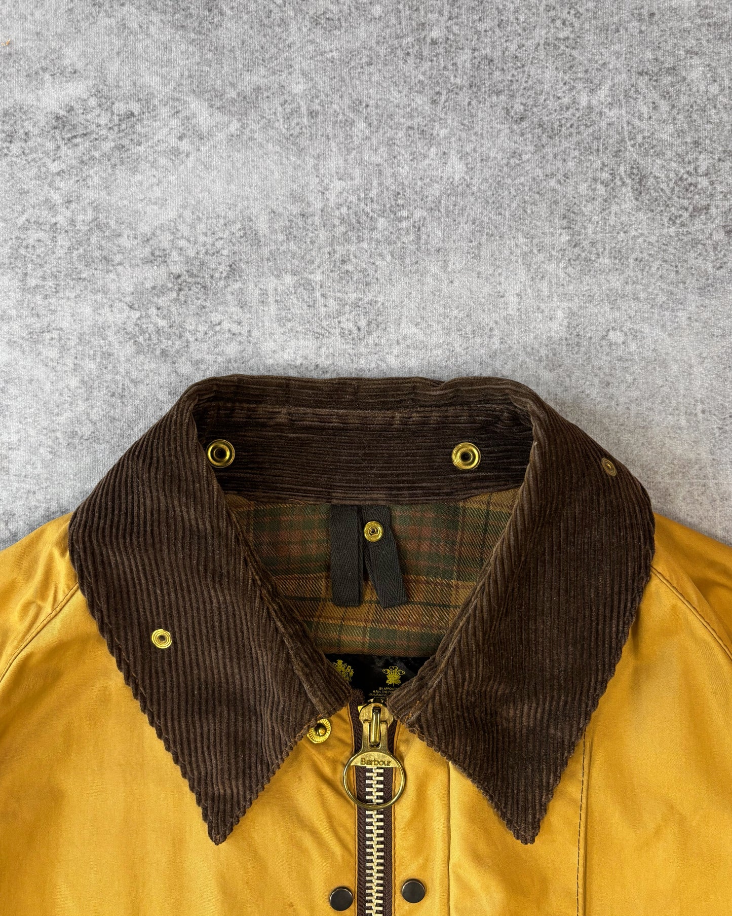 Vintage 1990s Barbour Beaufort Waxed Jacket Mustard – Made in England Classic Field Coat