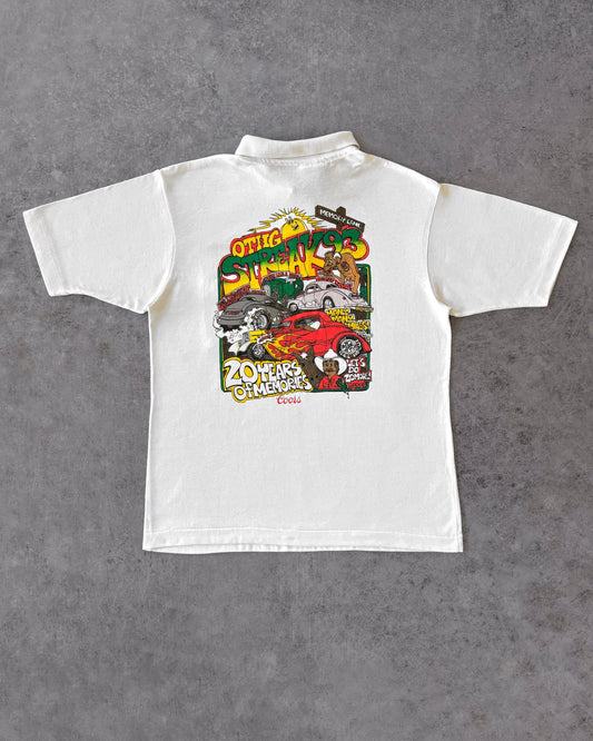Vintage 1993 OTHG Streak Polo Shirt - Hot Rod Graphic - Made in USA