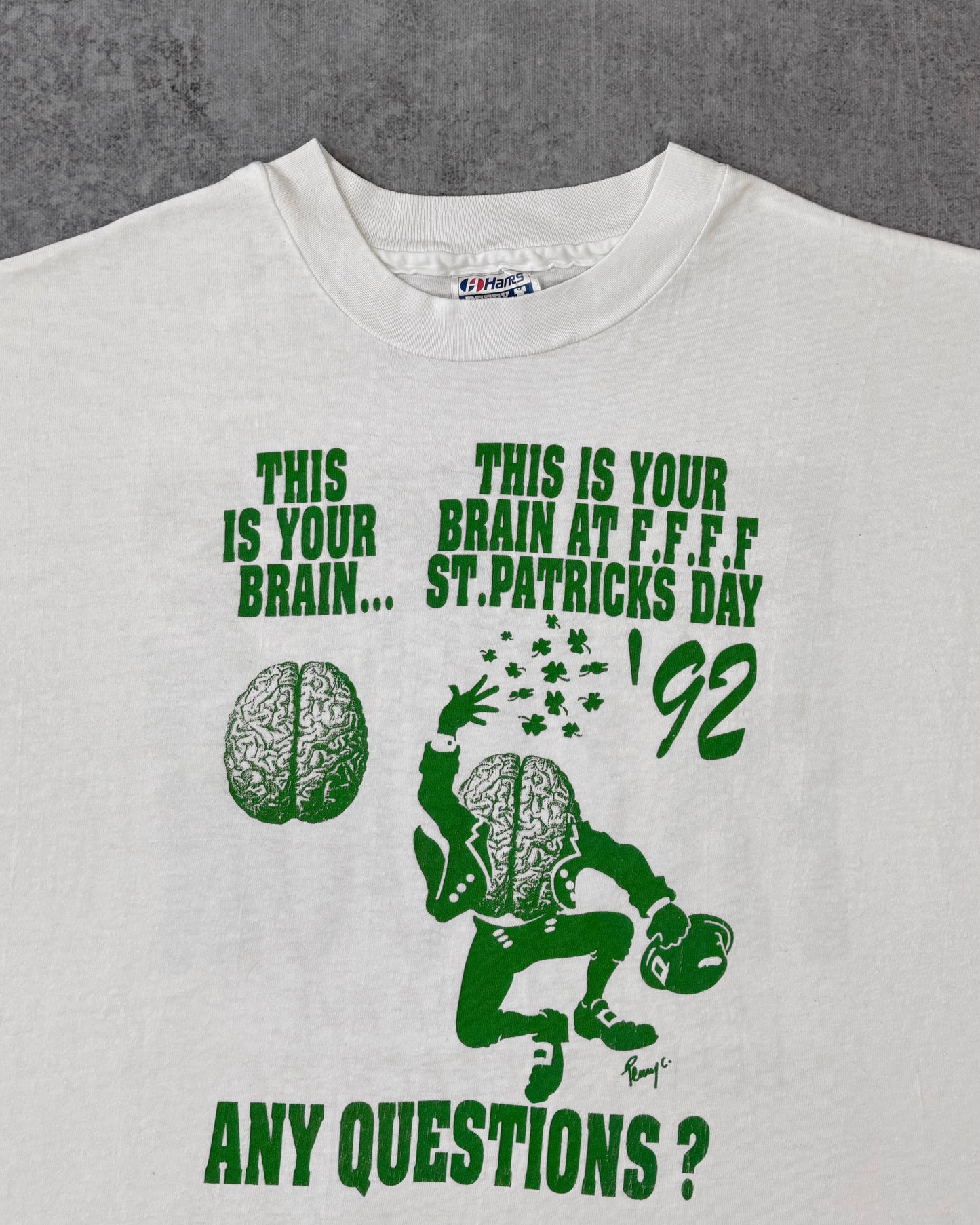 Vintage 1992 St. Patrick’s Day Graphic Tee – Made in USA – Single Stitch