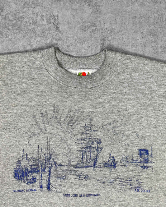 Vintage 1990s Saint John New Brunswick Crewneck - Fruit of the Loom Best - Made in Canada