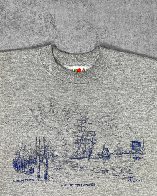 Vintage 1990s Saint John New Brunswick Crewneck - Fruit of the Loom Best - Made in Canada