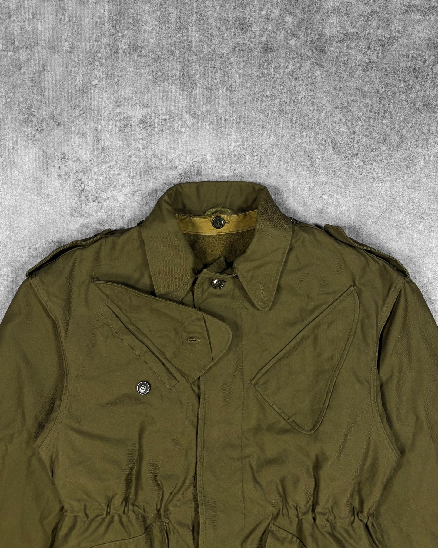 Vintage 1967 Dutch Army M58 field parka – cuff detail