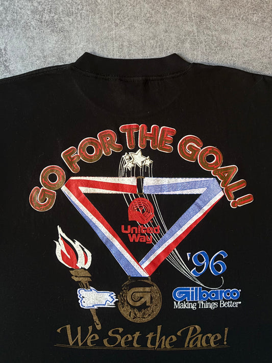 Vintage 1996 Gilbarco United Way “Go For The Goal” T-Shirt – All Sport Proweight – Made in USA