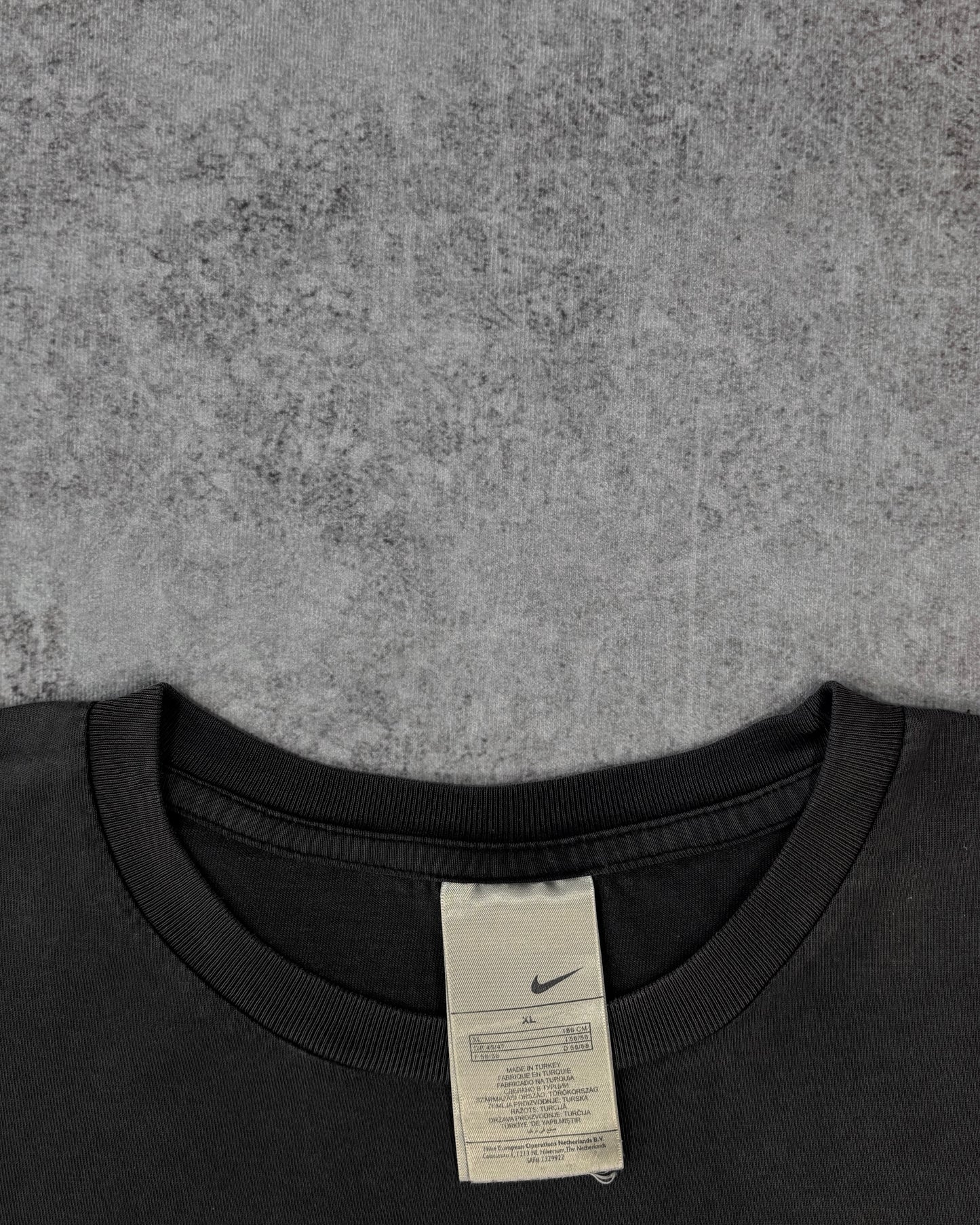 Distressed Nike Air T-Shirt Black Modern Streetwear Logo Tee Made in Turkey