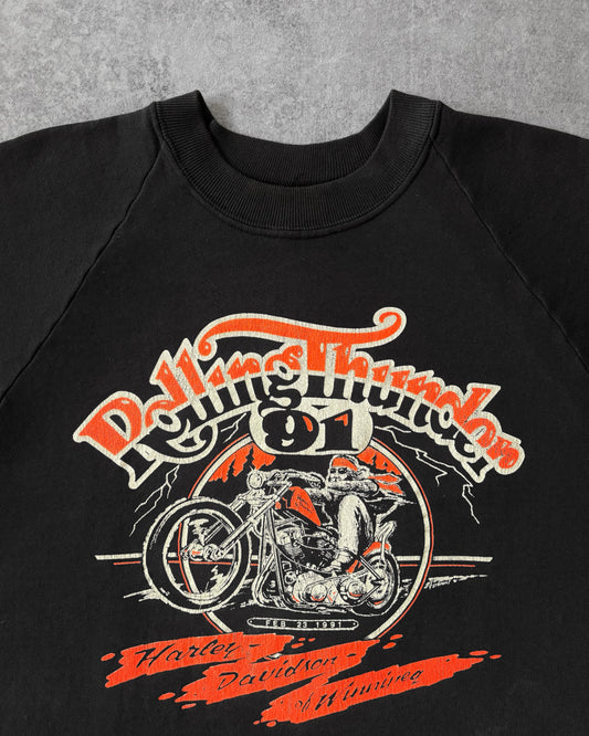 Vintage 1991 Harley-Davidson Winnipeg Biker Crewneck - Made in USA