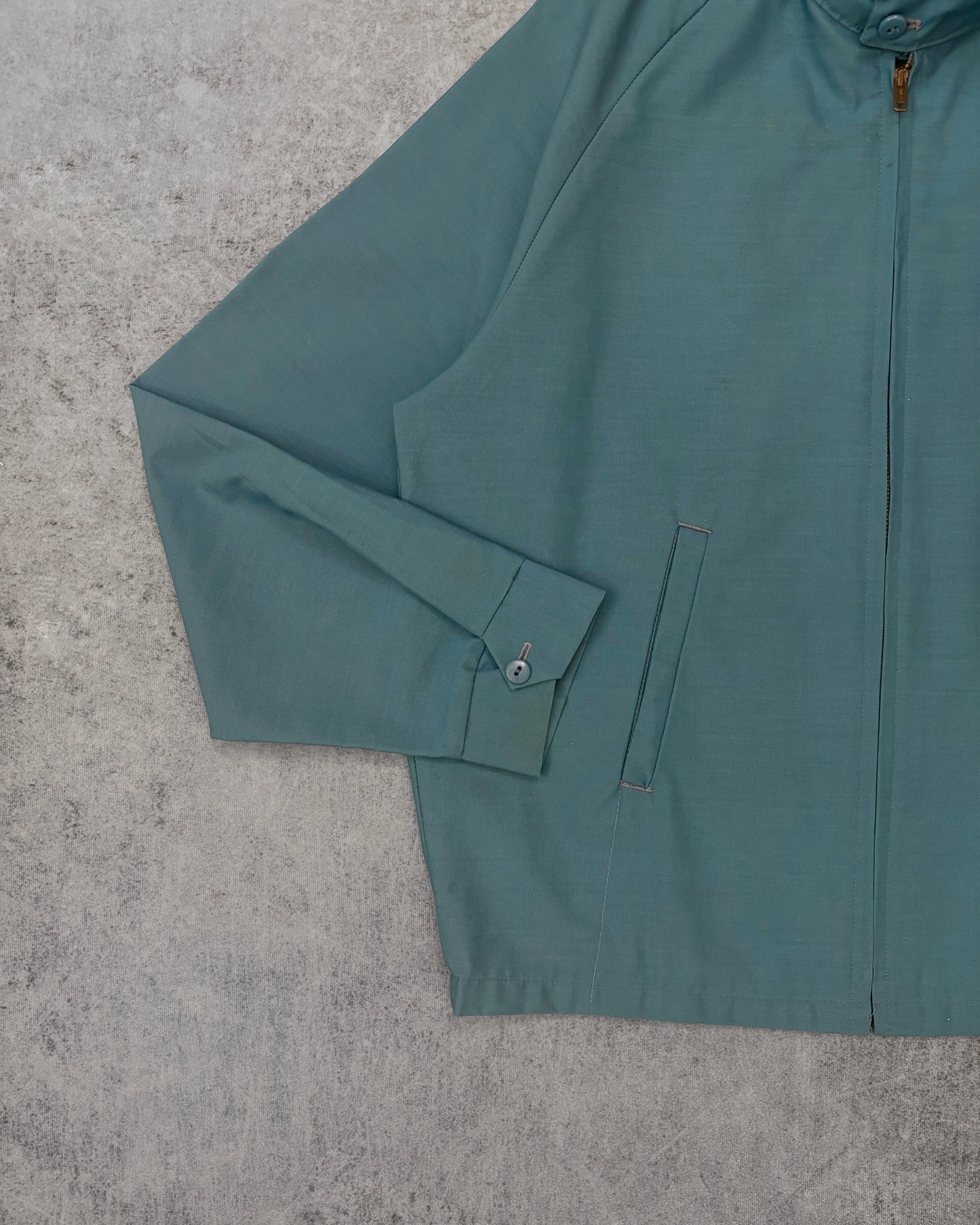Vintage 60s/70s Salman Permanent Press Turquoise Jacket – Made in USA