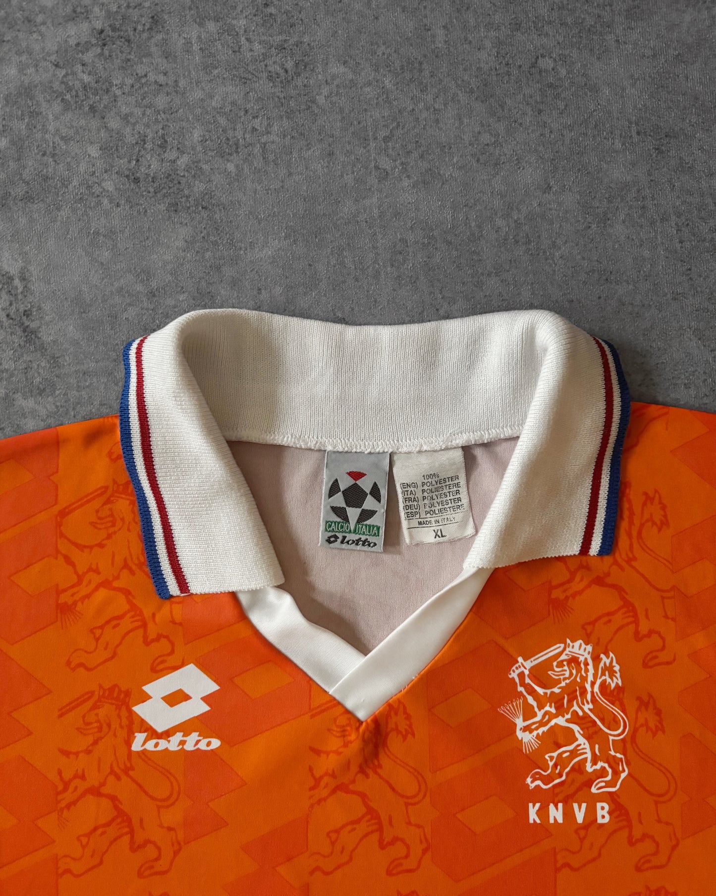 Vintage Netherlands 1993–95 Lotto KNVB Jersey – Orange Home Shirt – Made in Italy