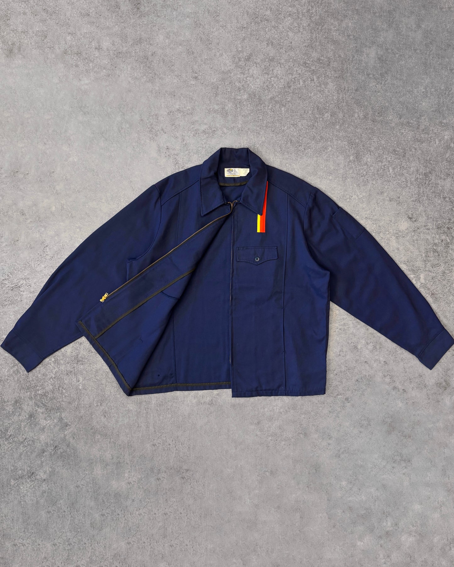 Vintage 80s Riverside Flexback Work Jacket – Navy – Made in USA
