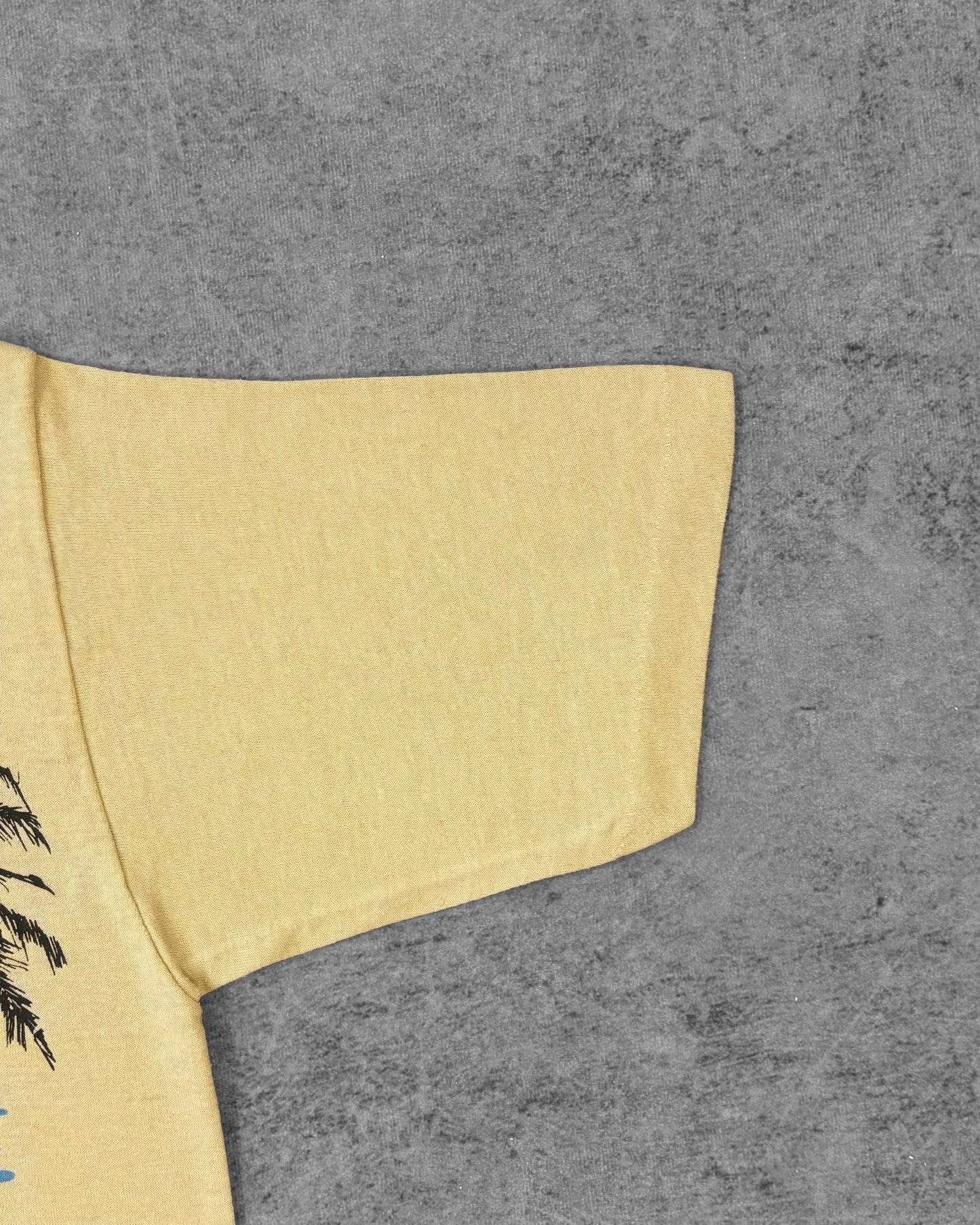 Vintage 1980s Caribbean Sportswear St. Maarten Souvenir T-Shirt - Sunset Palm Trees Graphic 50/50 - USA Made