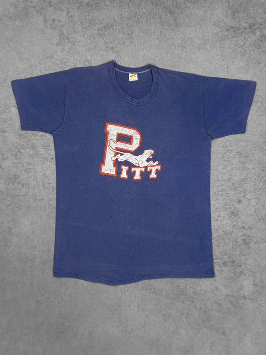 Vintage 1970s Pitt Panthers Russell Athletic t-shirt, front view
