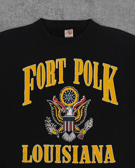 Vintage 1980s Artex Fort Polk Louisiana Military Crewneck Sweatshirt - Made in USA
