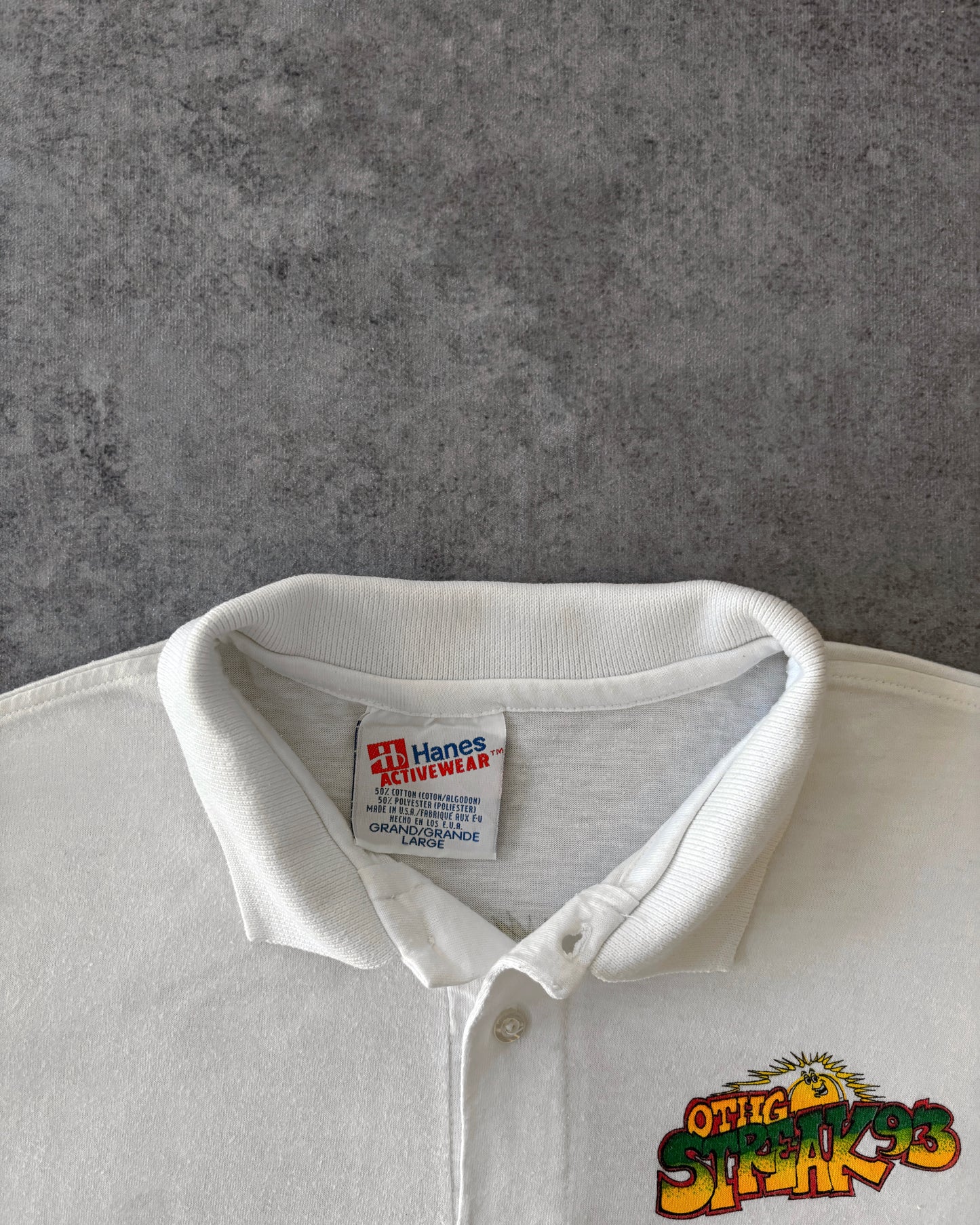 Vintage 1993 OTHG Streak Polo Shirt - Hot Rod Graphic - Made in USA