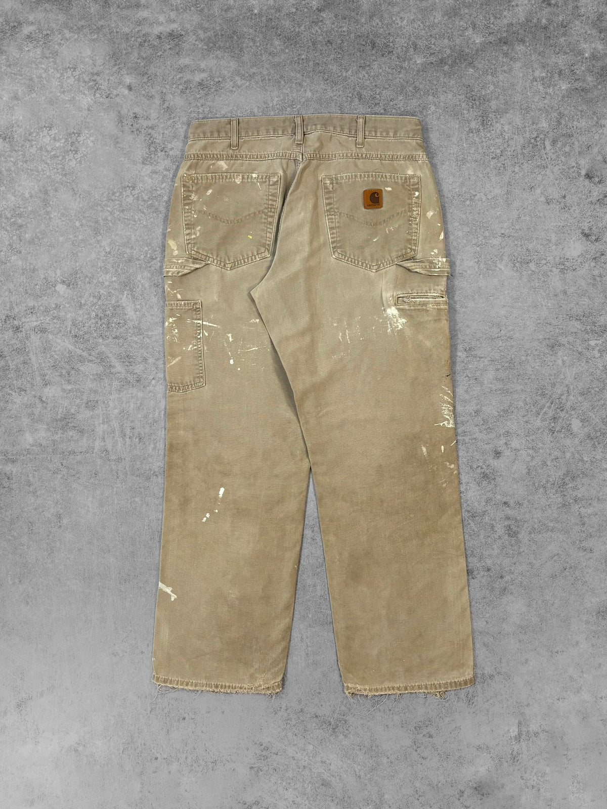 Pantaloni da lavoro Carhartt B159 stile carpenter/painter in canvas effetto invecchiato – Vestibilità loose