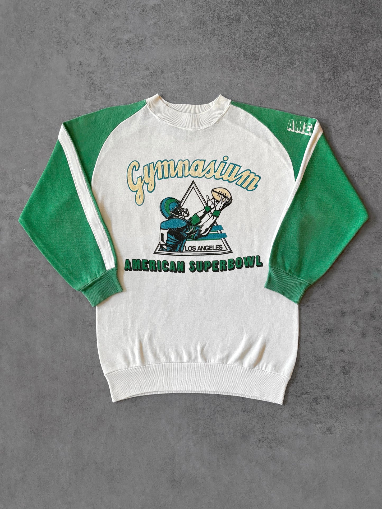 Vintage 1980s Gymnasium “American Superbowl” Sweatshirt – Los Angeles – Made in Italy