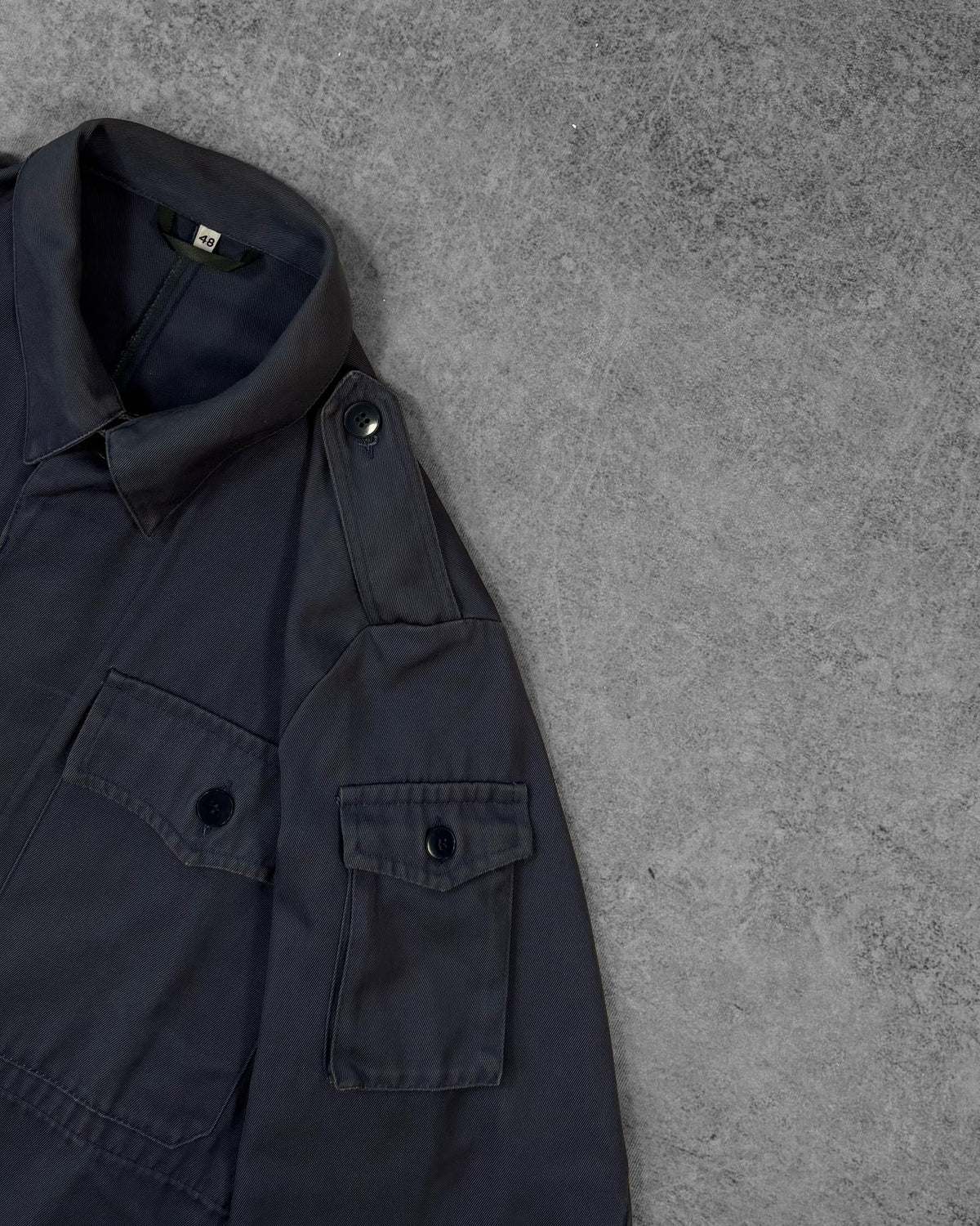Vintage 1983 BZS West German Civil Defence Field Jacket – Grey Blue Military Workwear
