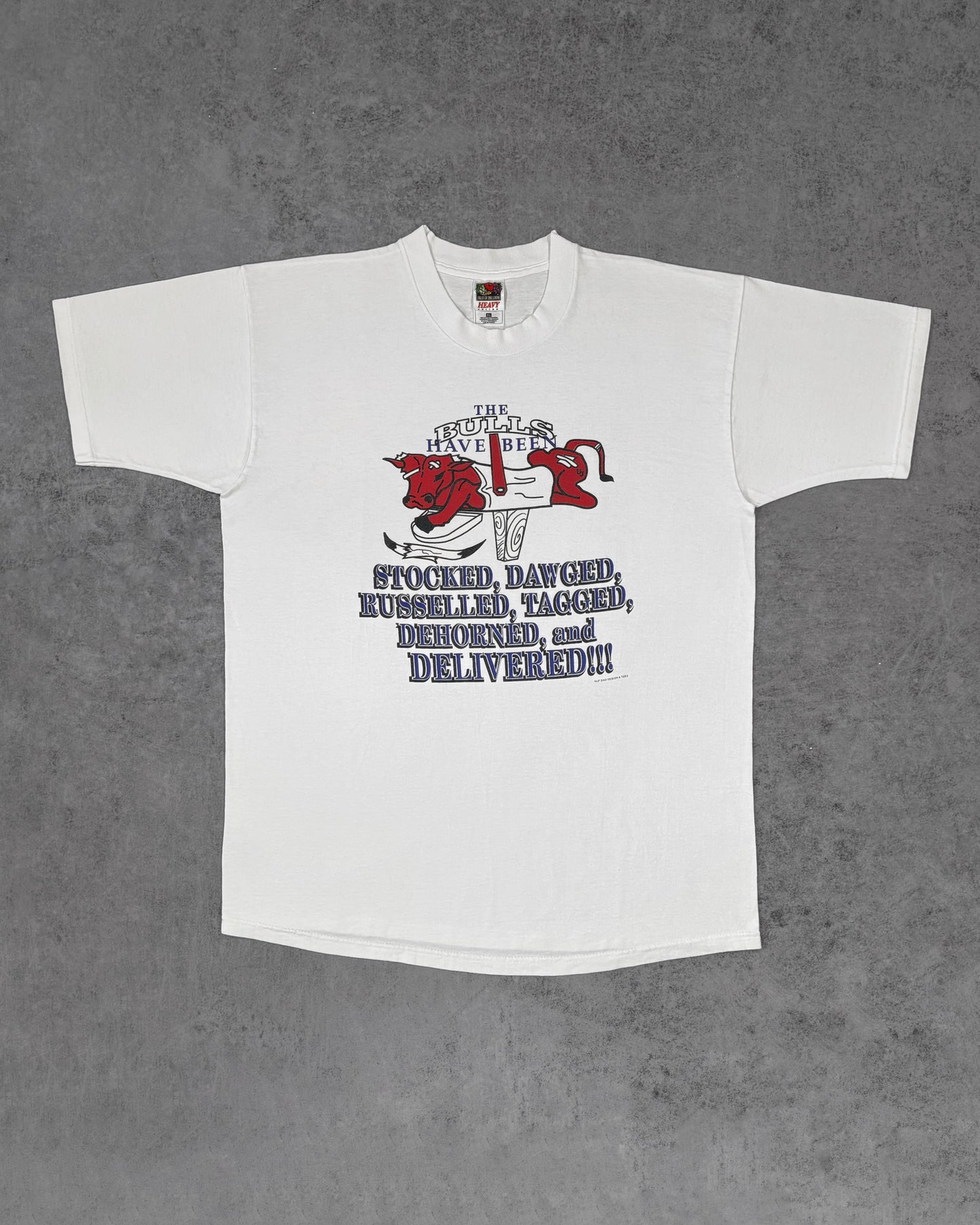 Vintage Late 1990s Chicago Bulls Parody Graphic T-Shirt – Fruit of the Loom