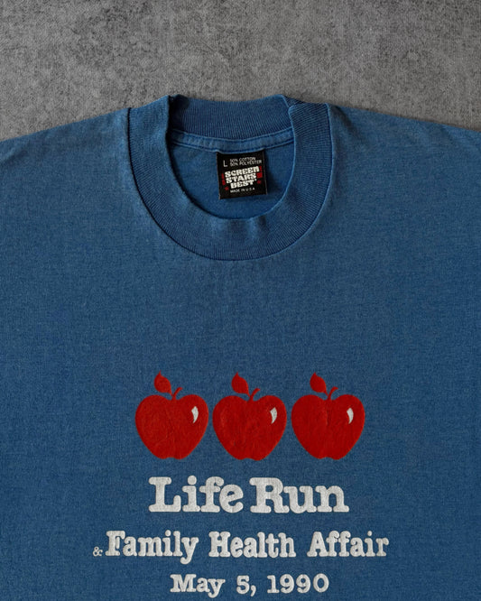 Vintage 1990 Life Run & Family Health Affair Long Sleeve T-Shirt – Screen Stars Best – Made in USA