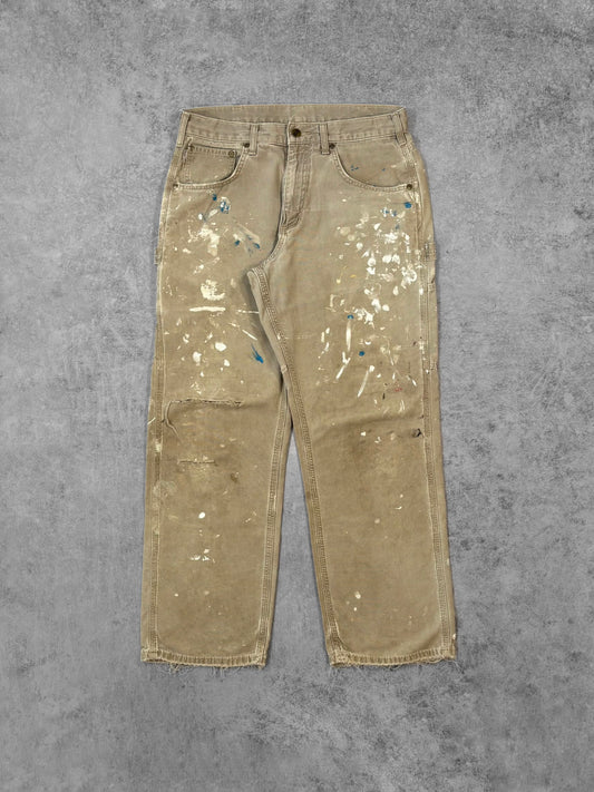 Contemporary Carhartt B159 Distressed Painter Carpenter Pants – Loose Fit Canvas Workwear