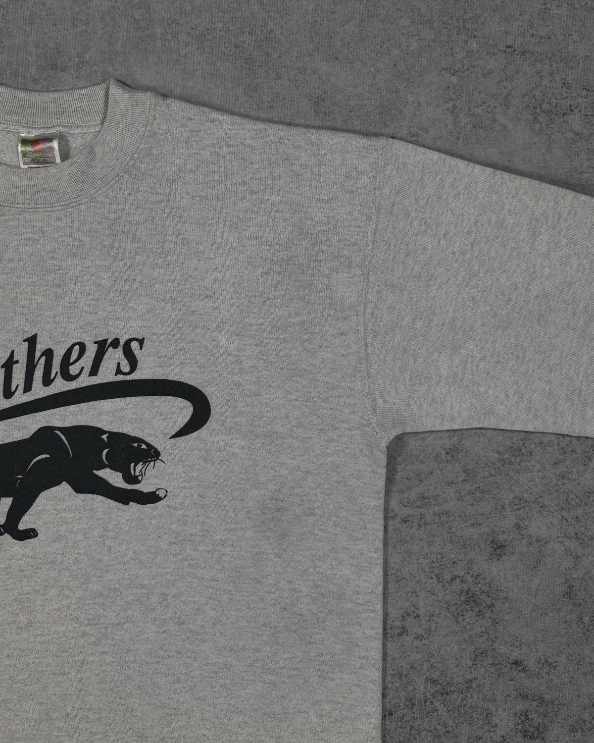 Vintage 1990s Fruit of the Loom Panthers Crewneck Sweatshirt – Made in El Salvador – Screen Print