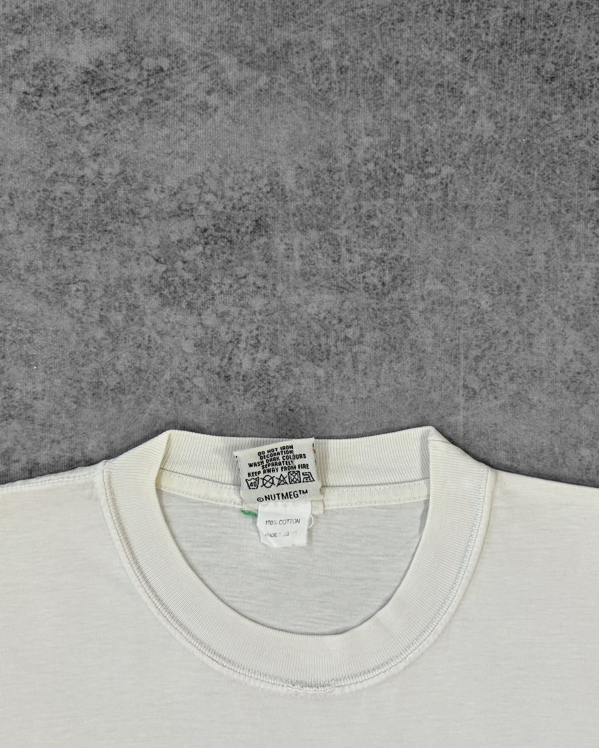 Vintage 1990s Nutmeg Mills Georgetown Hoyas t-shirt, fabric detail