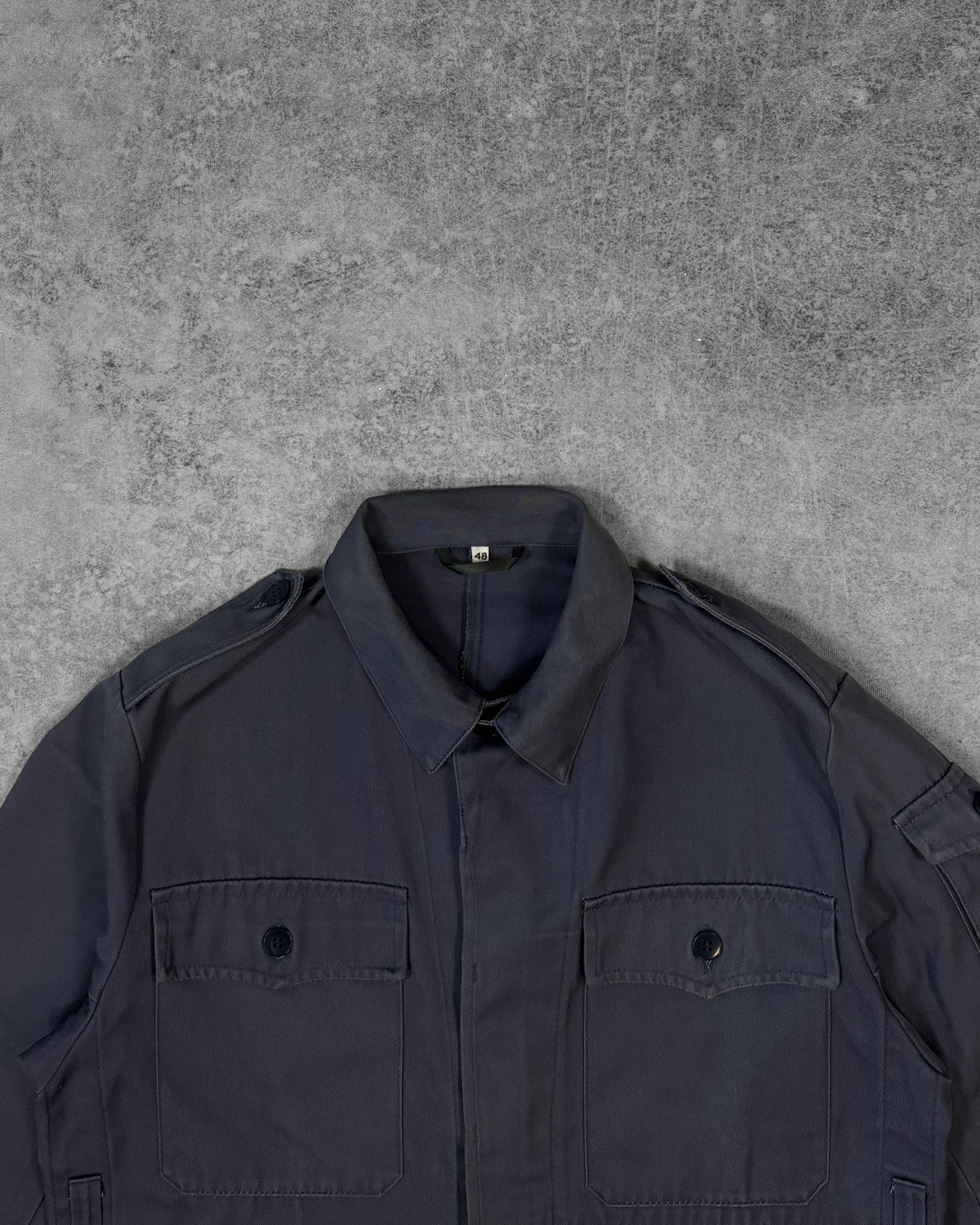 Vintage 1983 BZS West German Civil Defence Field Jacket – Grey Blue Military Workwear