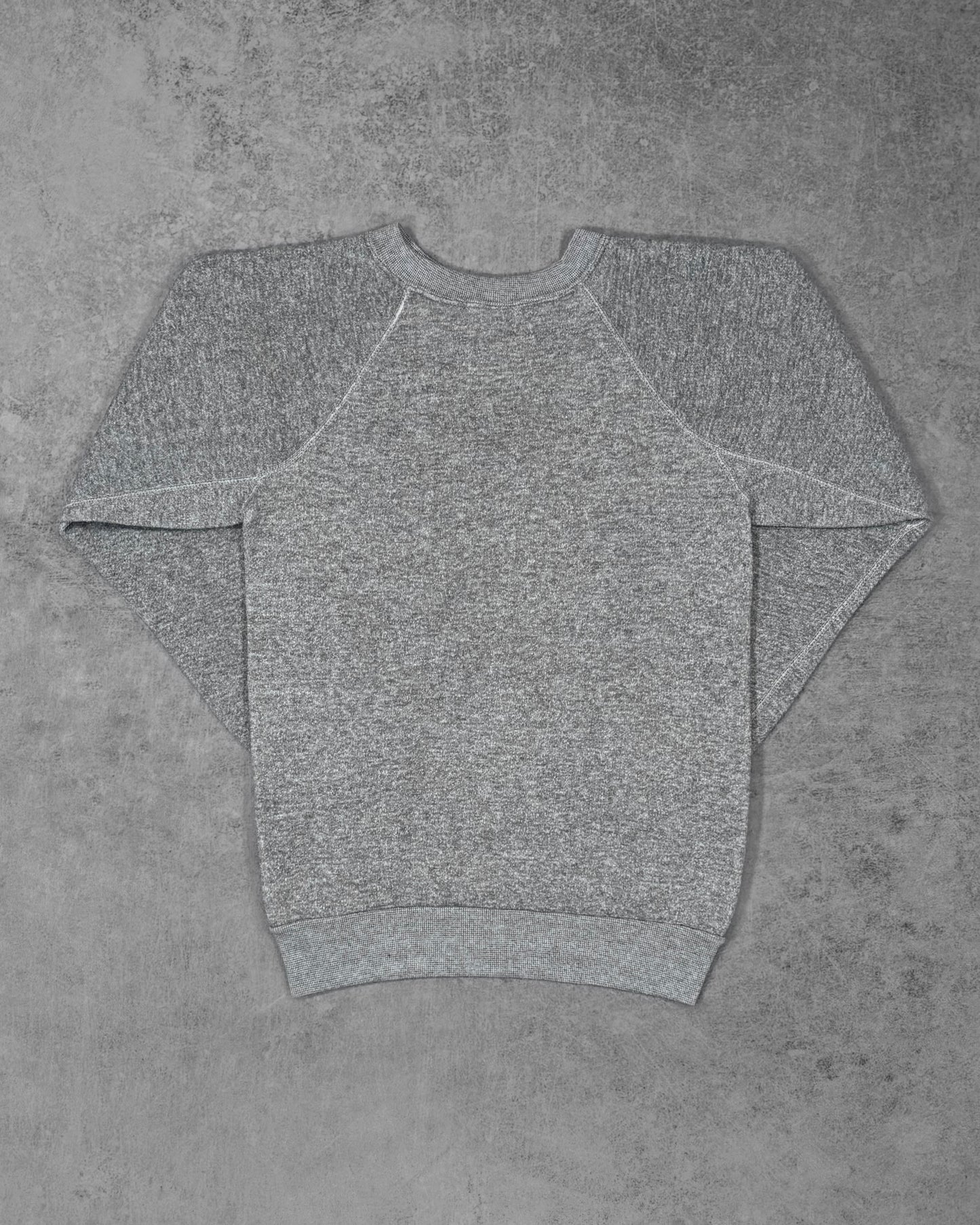 Vintage 1980s Discus Athletic Heather Grey Raglan Crewneck Sweatshirt – Made in USA