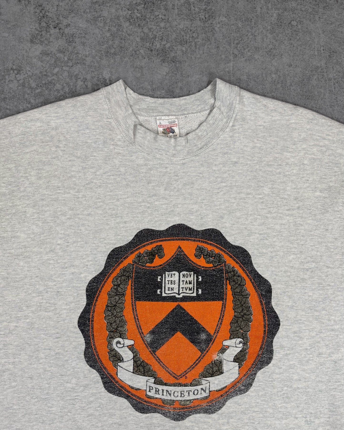 Vintage 1988 Princeton University Crest Sweatshirt – Fruit of the Loom Heavyweight – Made in USA – Ivy League Crewneck