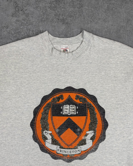Vintage 1988 Princeton University Crest Sweatshirt – Fruit of the Loom Heavyweight – Made in USA – Ivy League Crewneck