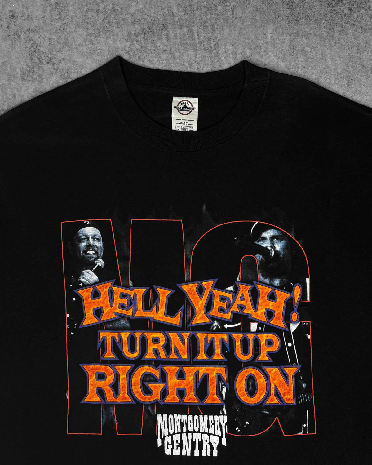 Vintage Early 2000s Montgomery Gentry Hell Yeah Tour T-Shirt - Delta Pro Weight - Double Sided Graphic