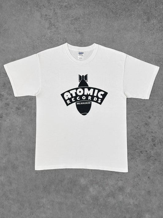 Vintage Early 2000s Atomic Records Milwaukee T-Shirt - Gildan Ultra Cotton Heavyweight - Promo Tee