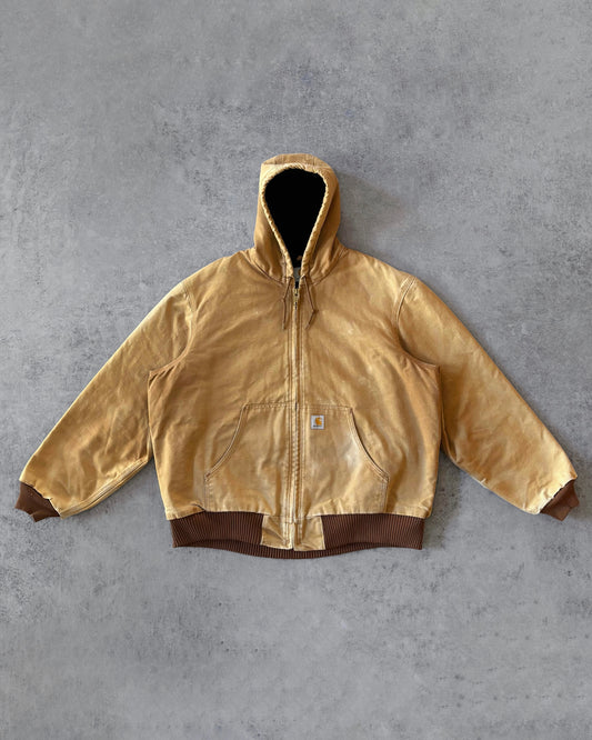Vintage Early 2000s Carhartt J130 Brown Active Jacket – Faded Canvas