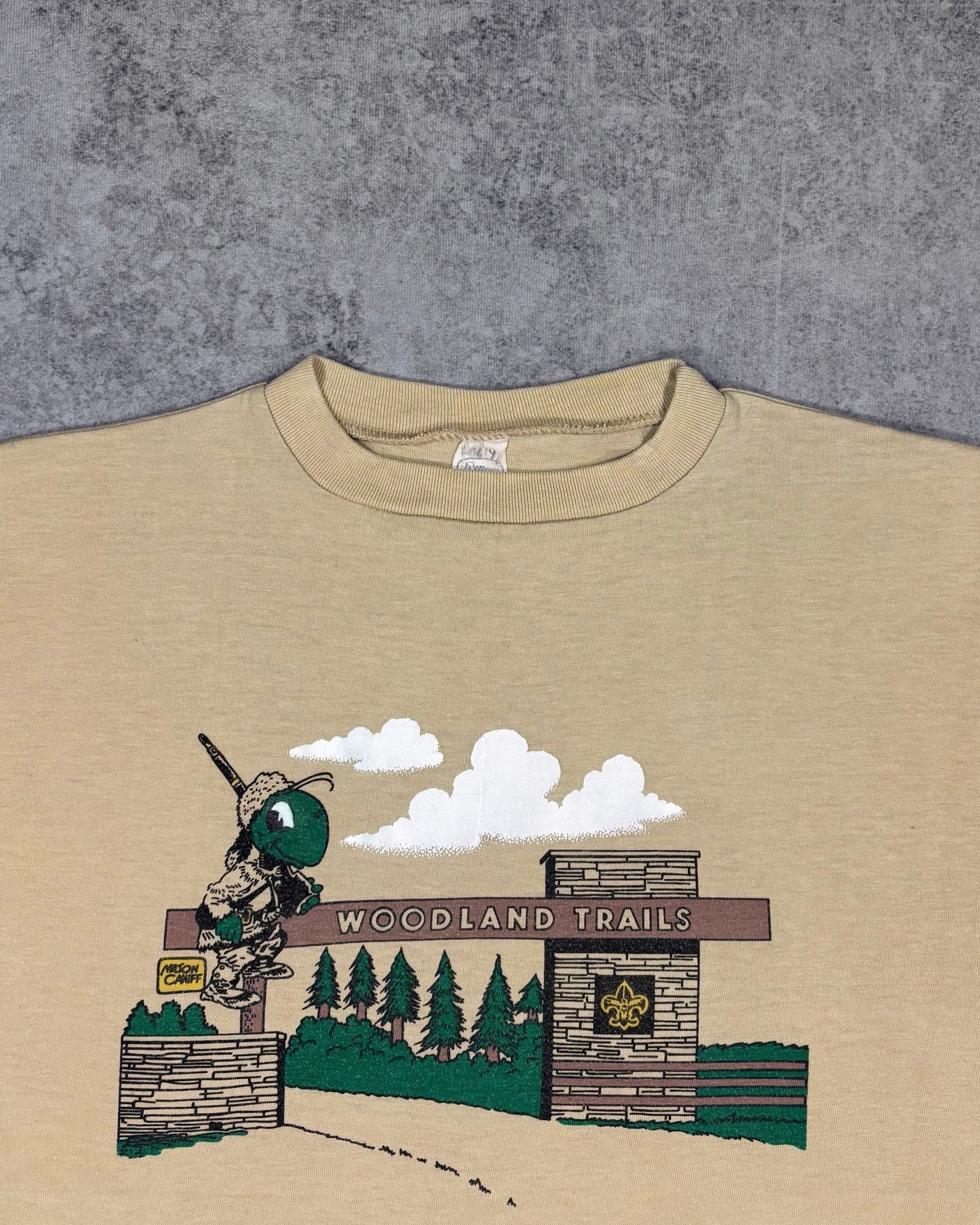 Vintage 1970s Allison Woodland Trails Camp Graphic T-Shirt - Made in USA