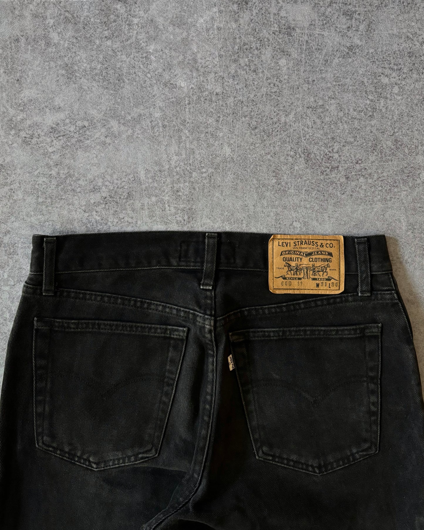Vintage 1995 Levi’s 440 Black Jeans – Made in Italy – Button Fly