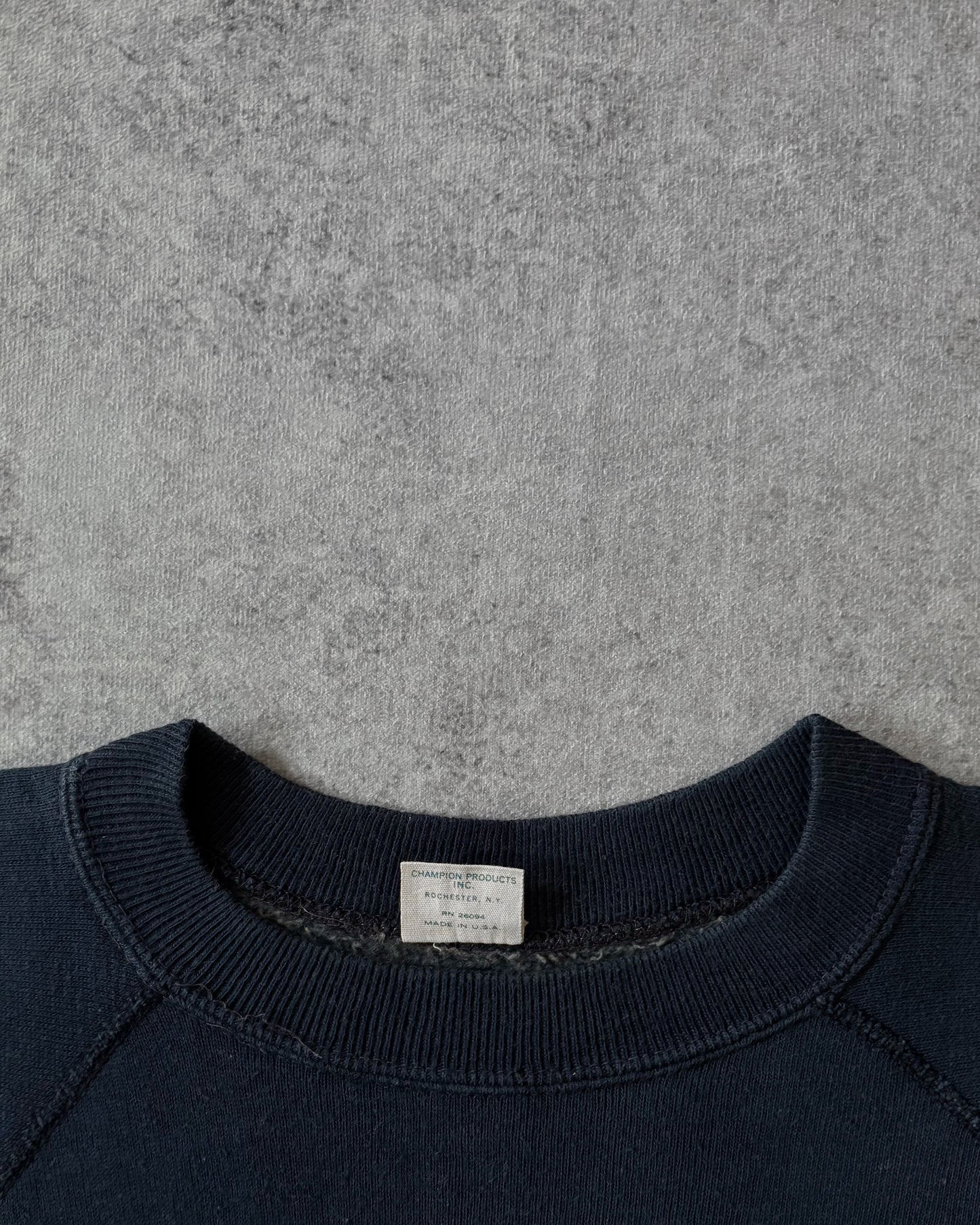 Vintage 1970s Wrangler Jeans Team Crewneck – Champion Blank – Flocked Print