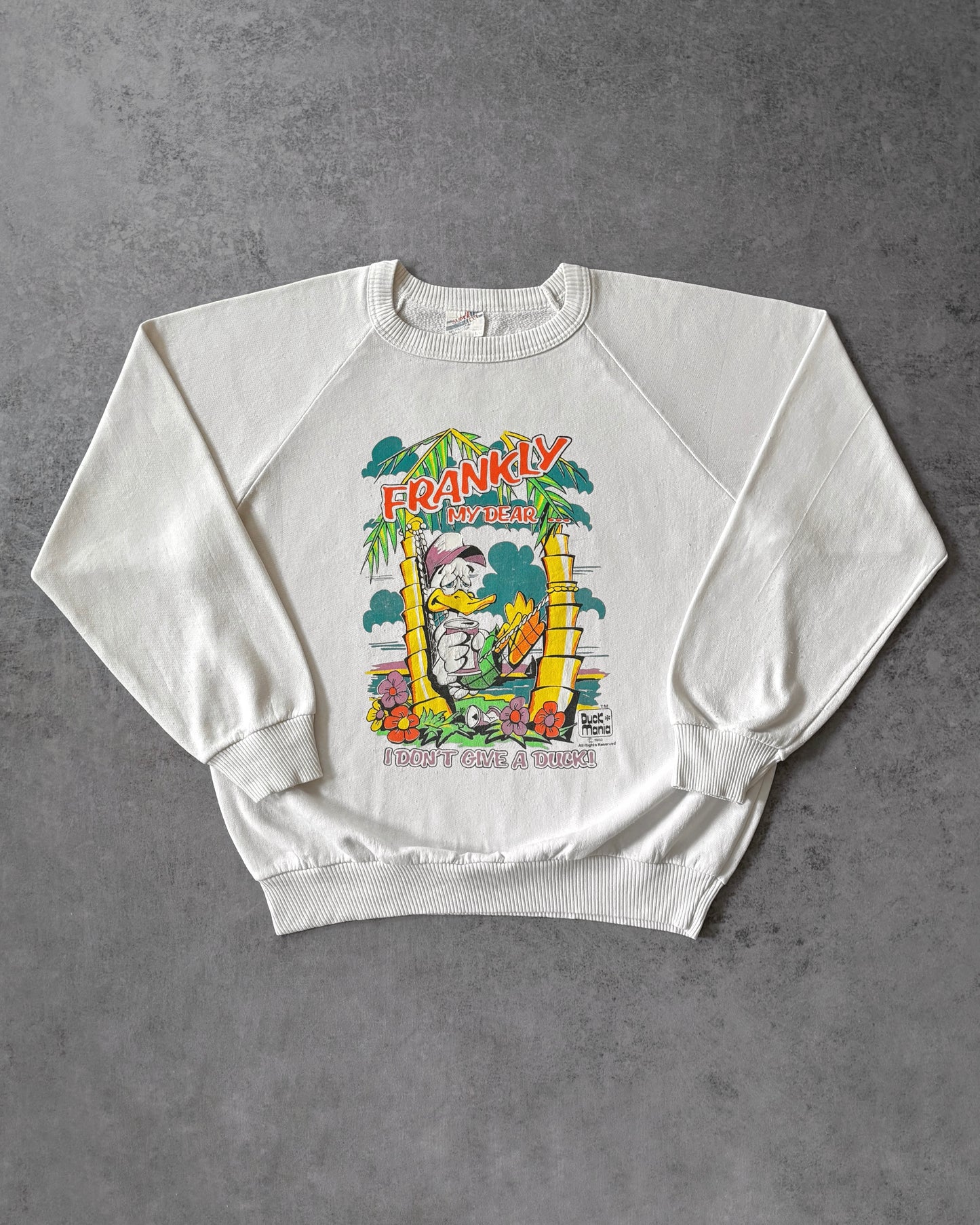 Vintage 1988 Duck Mania “Frankly My Dear, I don’t give a Duck” Crewneck - Made in USA