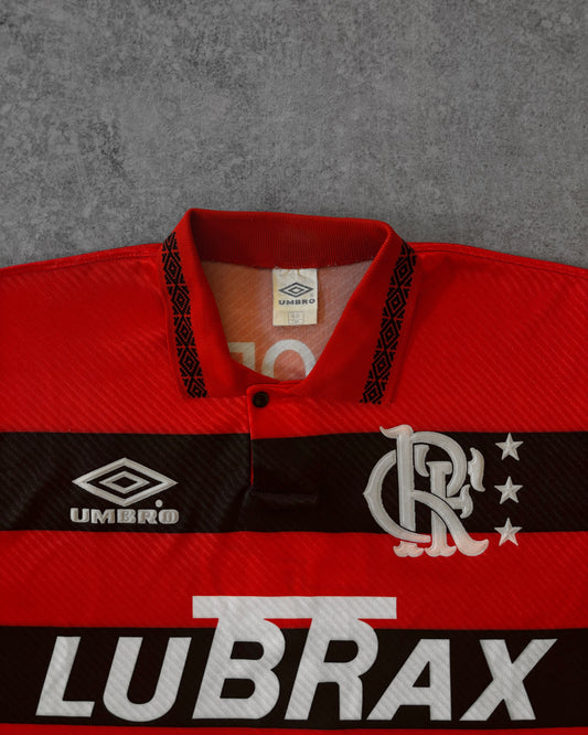 Flamengo 1994–95 Umbro Home Shirt – Lubrax – Nº7 Edmundo – Vintage Rubro-Negro