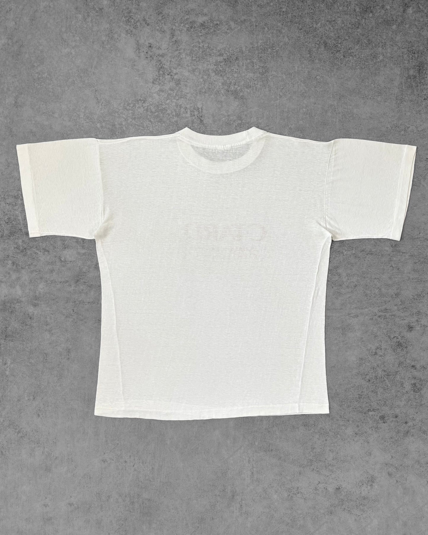 Vintage 1980s C-TARD Italian Vitamin C Promo Graphic T-Shirt – White Red Screen Print