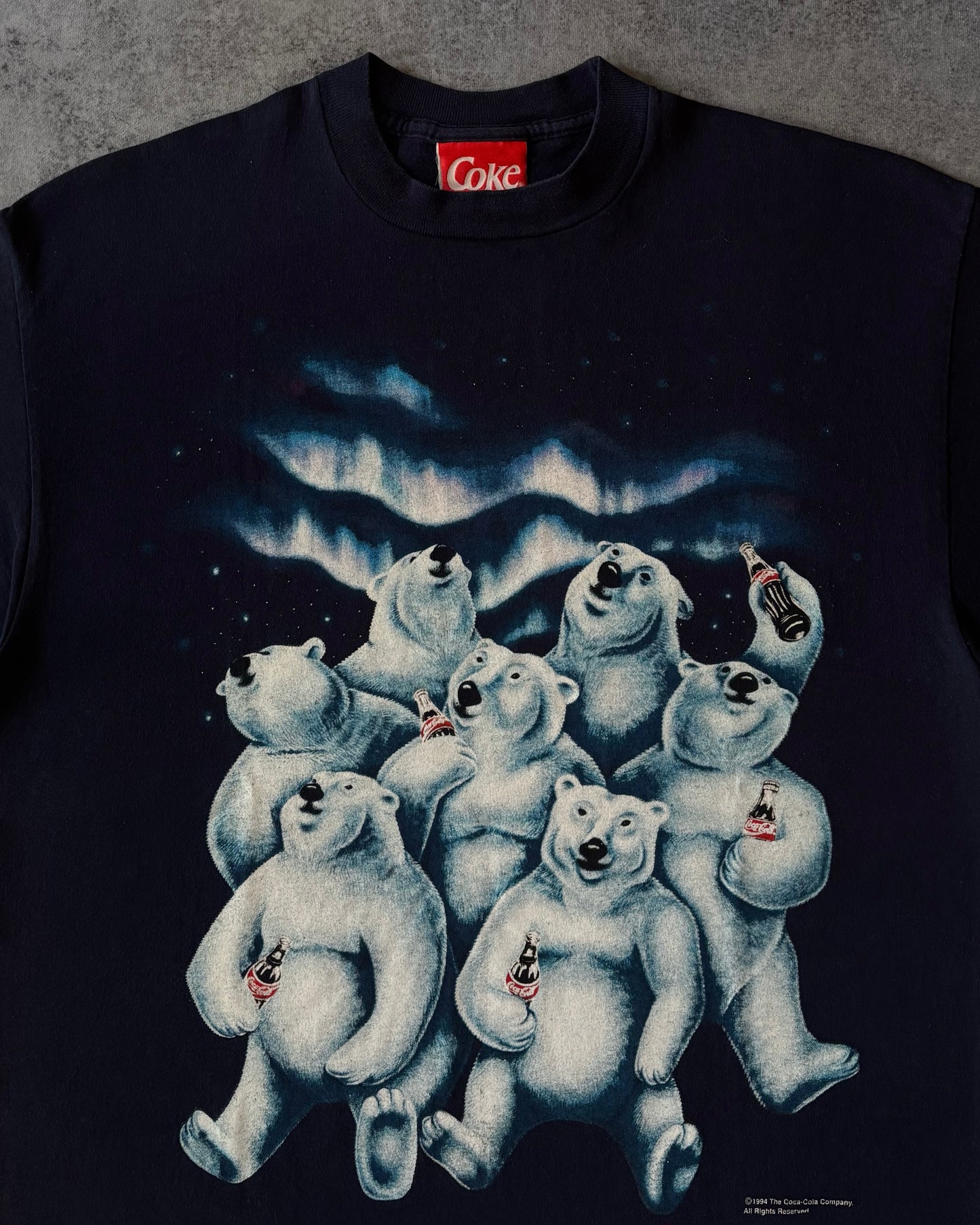 Vintage 1994 Coca-Cola Polar Bears T-Shirt – Christmas Coke Graphic Tee – Made in USA