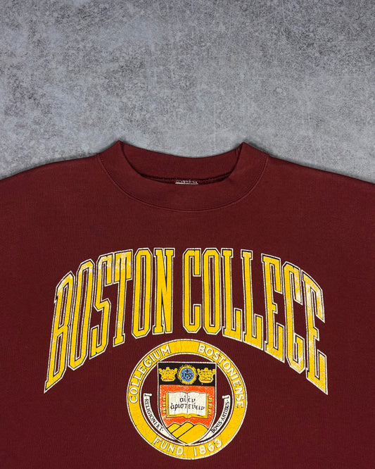 Vintage 1990s Boston College Galt Sand crewneck, Boston College seal print detail
