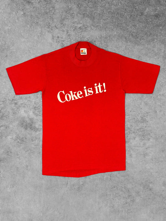 Vintage 1980s Coca-Cola “Coke Is It!” Red Graphic T-Shirt - Made in USA – Signal