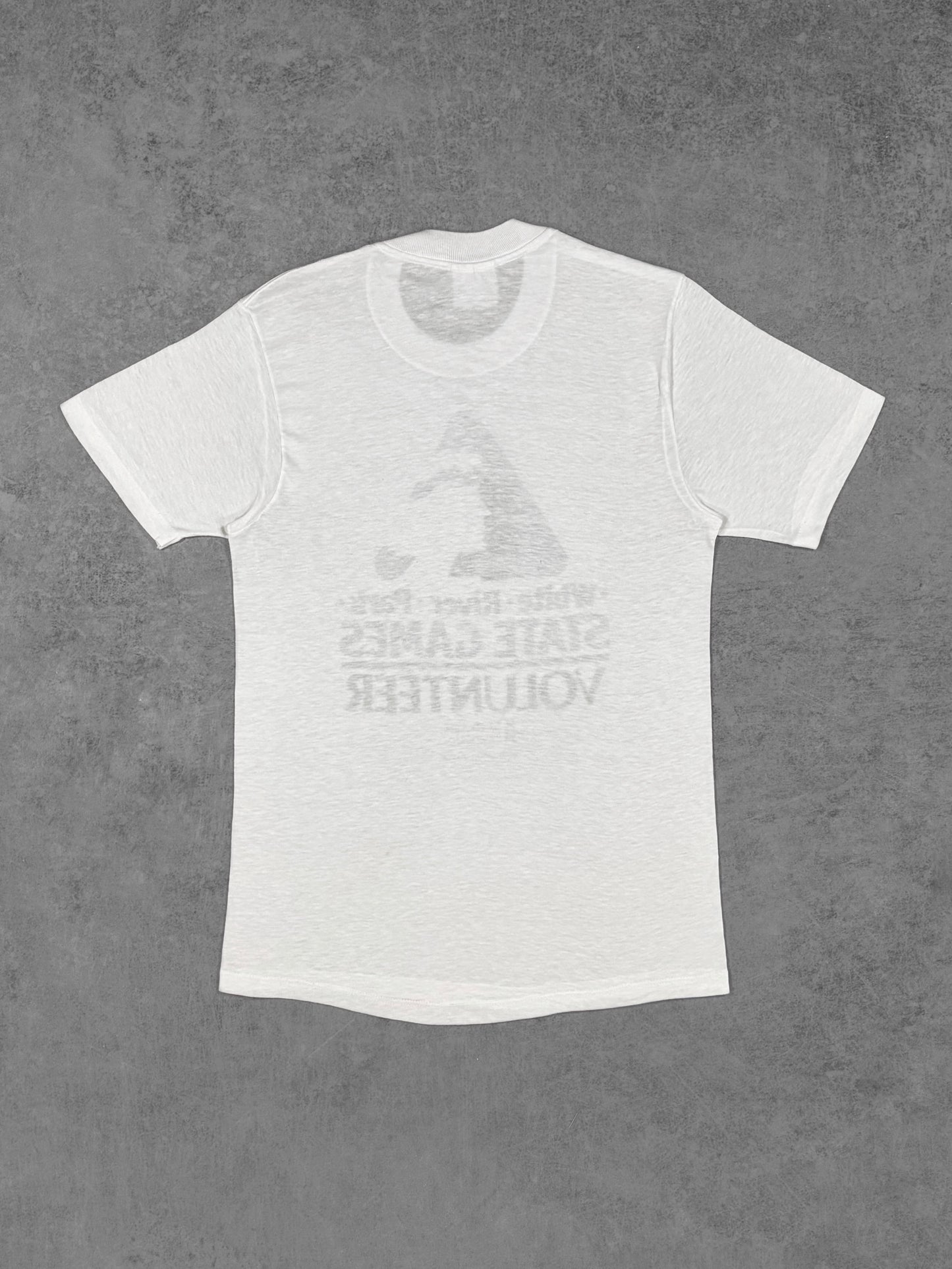 Vintage 1987 White River Park State Games volunteer t-shirt, back view