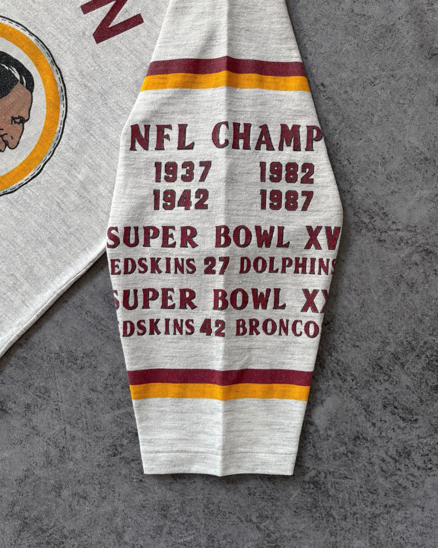 Vintage 1990 Washington Redskins 1942 Champions 3/4 Sleeve T-Shirt – Long Gone Series – Made in USA