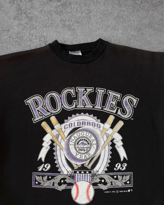 Vintage 1993 Colorado Rockies Sweatshirt – MLB Inaugural Season Crewneck – Tultex Tag – Made in USA