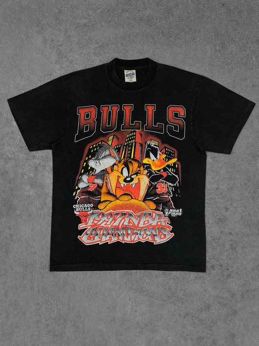 Bootleg Chicago Bulls 1997 NBA Champions Looney Tunes T-Shirt