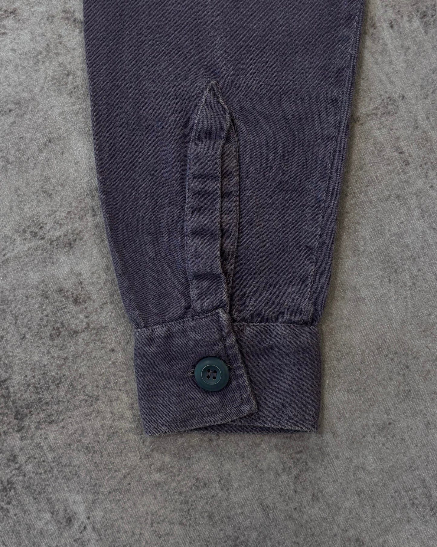 Vintage 1970s Spanish Air Force Utility Shirt - Ejército del Aire Overshirt - Navy Blue Military
