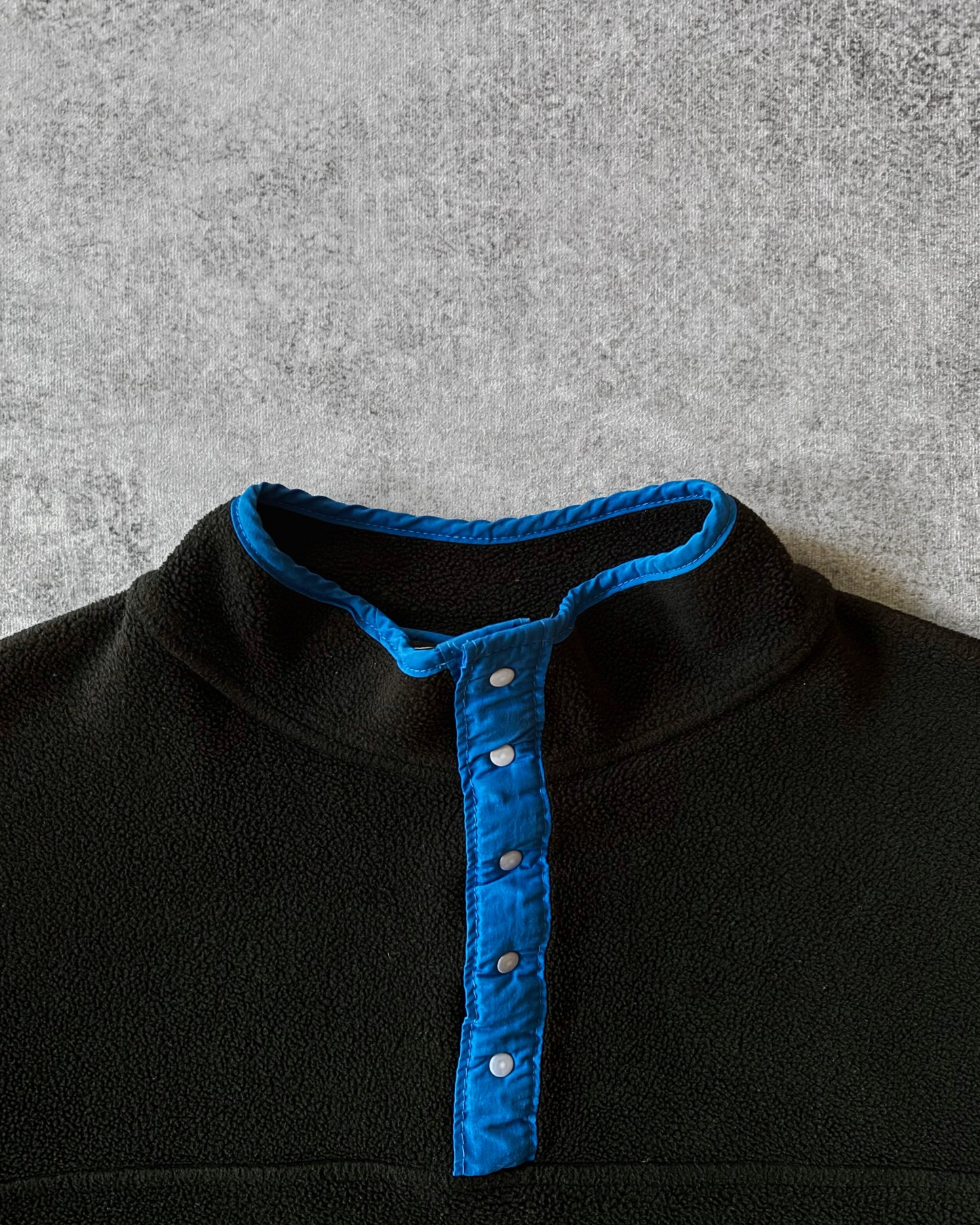 Vintage 90s Black & Blue Fleece Snap Pullover – Patagonia Style