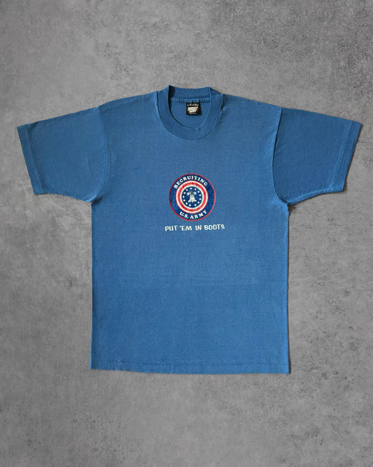 Vintage 80s US Army Recruiting Tee – Put 'Em in Boots Graphic – Made in USA